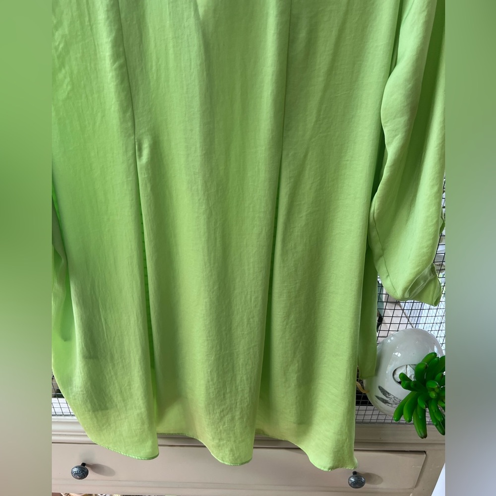 Renuar Bright Green Women's Blouse L - Picture 6 of 6